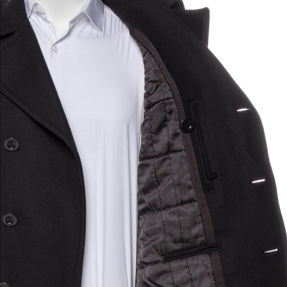 Theory Double-Breasted Wool Pea Coat - Picture 5 of 7